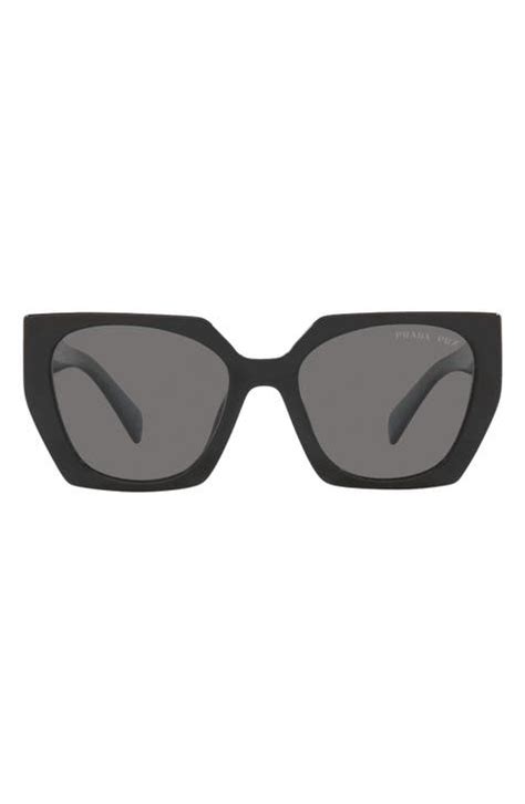 Prada 54mm Polarized Irregular Sunglasses 